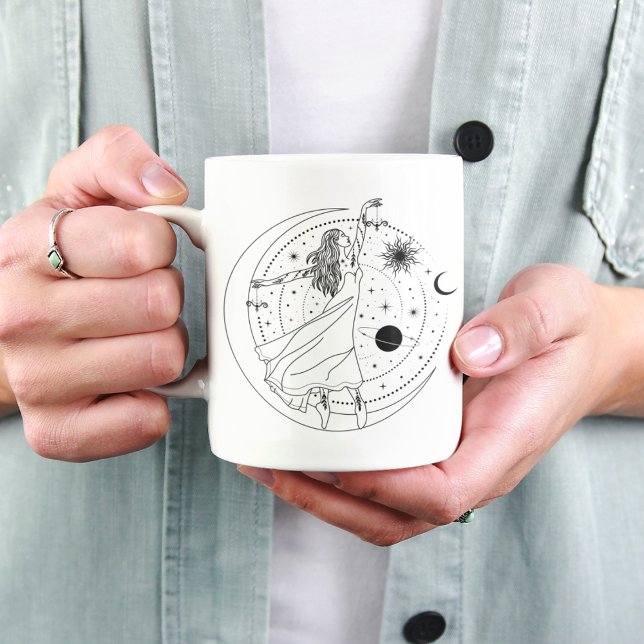 Libra Girl 15oz Black Rim Tasse (Von Creator hochgeladen)
