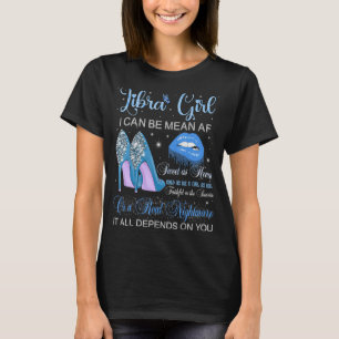 Libra Girl Birthday High Heels Drilling Lippen But T-Shirt