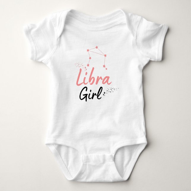 Libra Girl niedlich Astrologie Bodysuit für Babys Baby Strampler (Vorderseite)