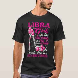 Libra Girl wie ein Boss in der Kontrolle Diamantsc T-Shirt