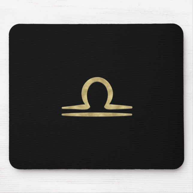 LIBRA Gold September Geburtstagsastrologie   Mousepad (Vorne)