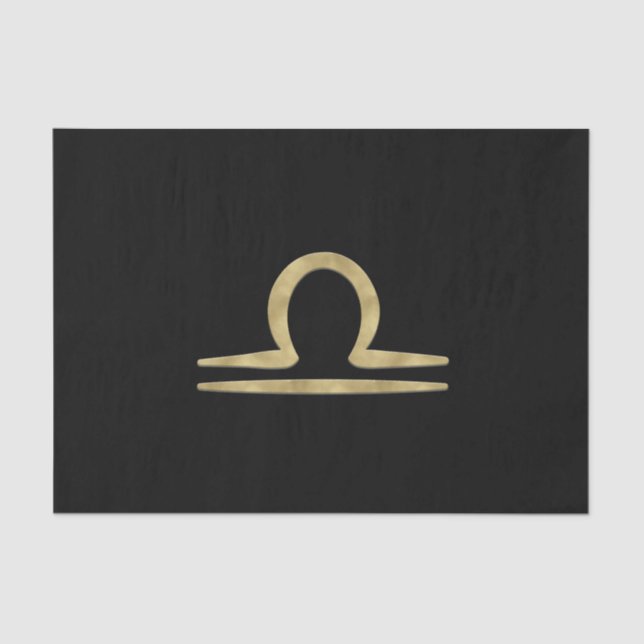 LIBRA Gold September Geburtstagsastrologie Seidenpapier (Vorderseite)