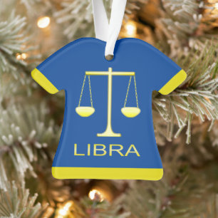 Libra Golden Scales Sign Custom Ornament
