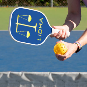Libra Golden Scales Sign Pickleball Schläger