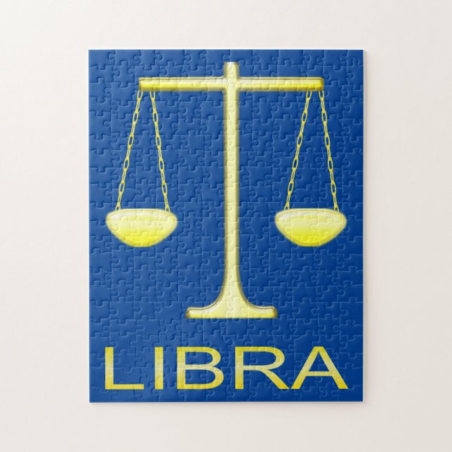 Libra Golden Scales Sign Puzzle (Vertikal)
