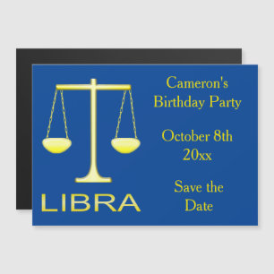 Libra Goldene Waage Sternzeichen Benutzerdefiniert Magneteinladung