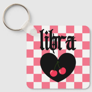 Libra Gothic Ästhetik Chirry Design Schlüsselanhänger