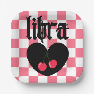 Libra Gothic Ästhetik Schokoriegel Kunst Pappteller