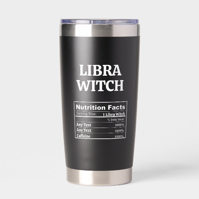 Libra Hexen Sternzeichen Geburtstag Anpassbare BFF Thermobecher (Rückseite)