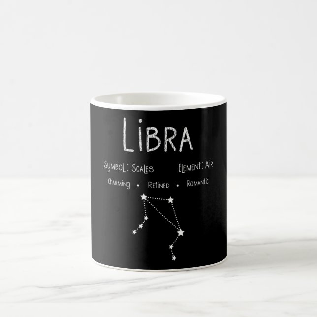 Libra Horoscope Astrologie Star Sign Geburtstagsge Kaffeetasse (Mittel)