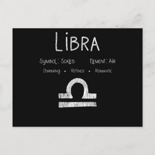 Libra Horoscope Astrologie Star Sign Geburtstagsge Postkarte