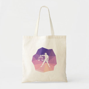 Libra Horoskop Schild violett moderne Tote Tasche. Tragetasche