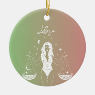 Libra-Horoskop-Sternzeichen Keramik Ornament