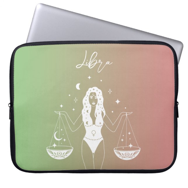 Libra-Horoskop-Sternzeichen Laptopschutzhülle (Vorderseite)