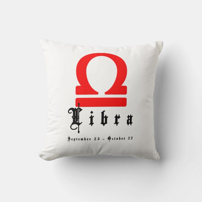 Libra, Horoskop, Zodiac, Astrologie Kissen (Vorderseite)
