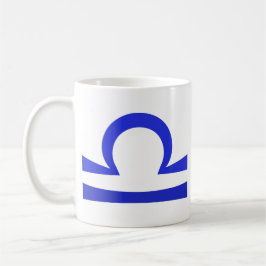 Libra in blau kaffeetasse