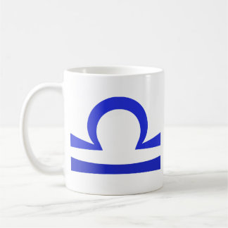 Libra in blau kaffeetasse