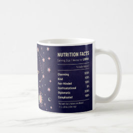 Libra lustige Ernährungsfakte Zodiakoroskop-Sterne Kaffeetasse