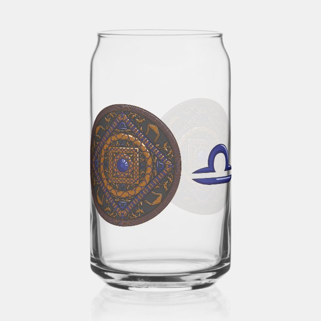 Libra Mandala Dosenglas (Vorderseite)