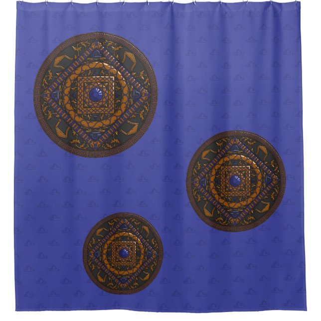 Libra Mandala Duschvorhang (Vorderseite)
