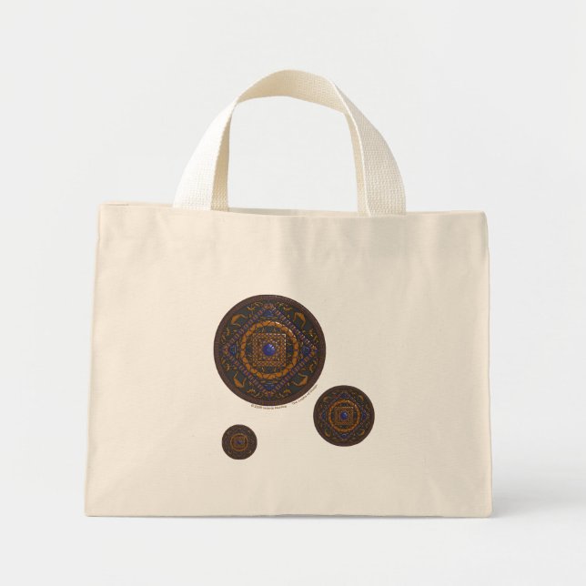 Libra Mandala Tote Bag Mini Stoffbeutel (Vorne)