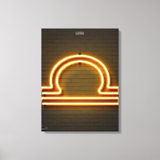 Libra-Neonzeichen | Libra Lover Gift | NIEDLICHE G Leinwanddruck