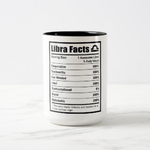 Libra Nutrition Fakten Zweifarbige Tasse