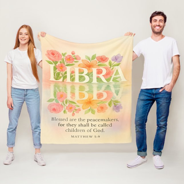 Libra Peacemaker Watercolor Fleece Blanket (Beispiel)