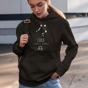 Libra Personalisiert Zodiac Constellation Hoodie