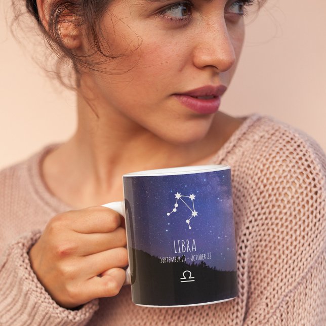 Libra | Personalisierte Sternbilder Kaffeetasse (Von Creator hochgeladen)