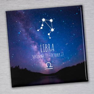 Libra Personalisiertes Sternbild Magnet