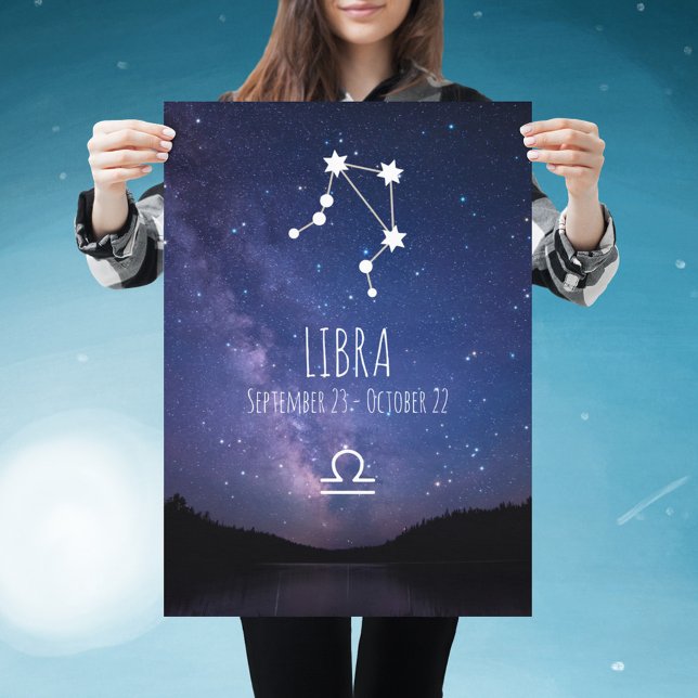 Libra | Personalisiertes Zodiac-Sternbild-Poster Poster (Von Creator hochgeladen)