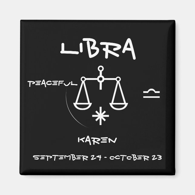 Libra Personalize Magnet (Vorne)