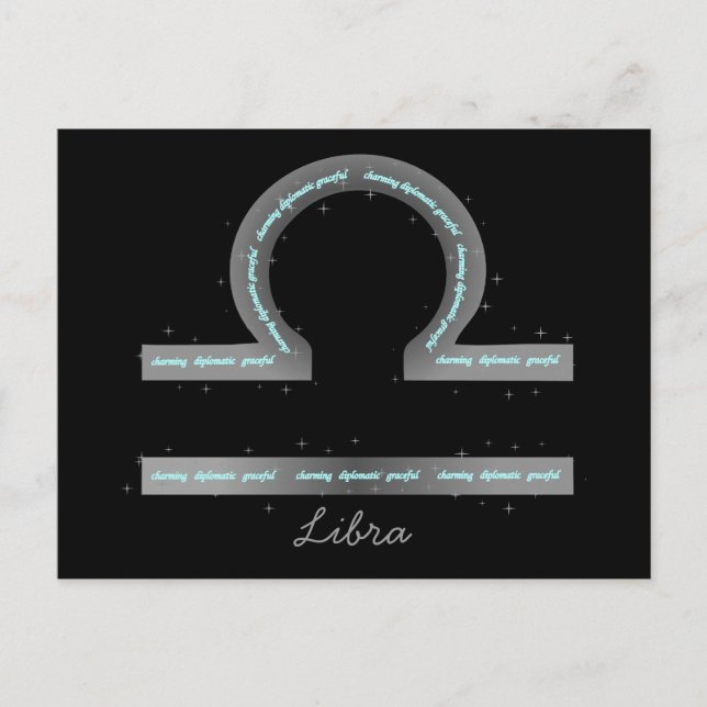 Libra Postkarte (Vorderseite)