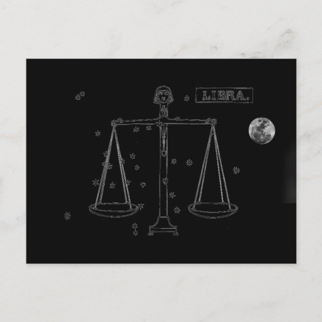 Libra Postkarte (Vorderseite)