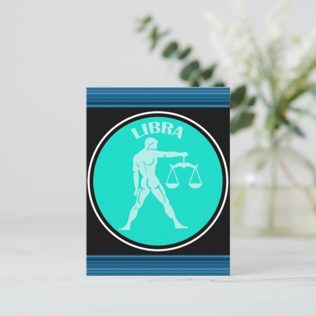 Libra Postkarte (Stehend Vorderseite)