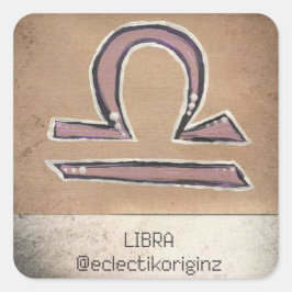 Libra Quadratischer Aufkleber