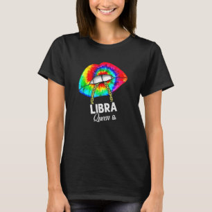 Libra Queen Birthday Oktober Gefärbte Krawatte Bit T-Shirt
