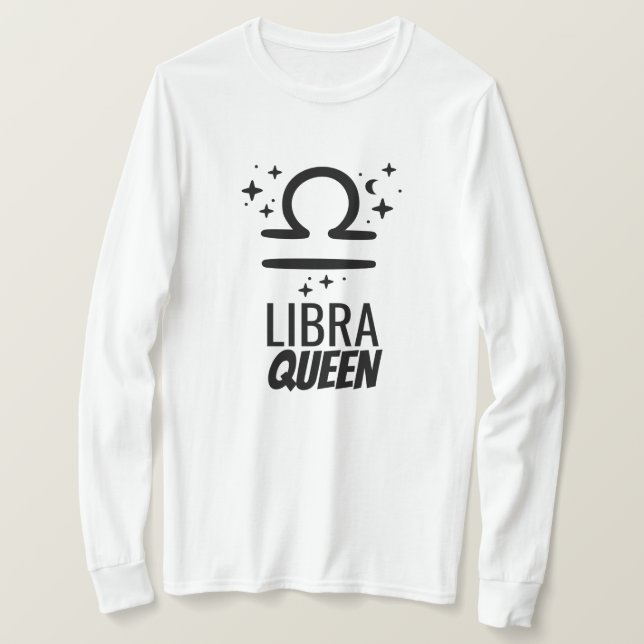 Libra Queen Long Sleeve T - Shirt (Design vorne)