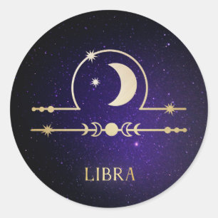 Libra Runder Aufkleber