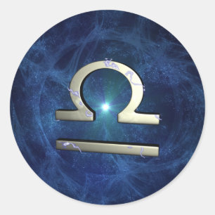 Libra Runder Aufkleber