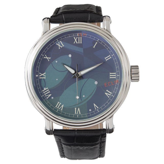 Libra Scale Constellation Vintag Zodiac Astrologie Armbanduhr (Vorderseite)