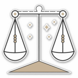 Libra Scales Air Signieren schwarzes astrologische Aufkleber