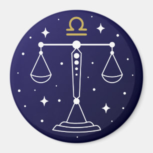 Libra Scales Zodiac Sign Magnet