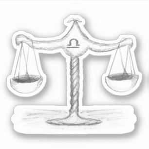 Libra Scales Zodiac Sketch Aufkleber