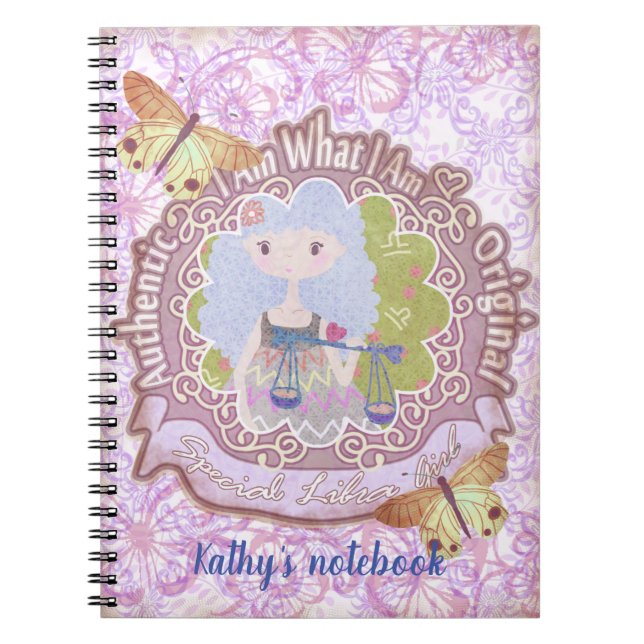 Libra - Schilder. Personalisiert. Notebook Notizblock (Vorderseite)