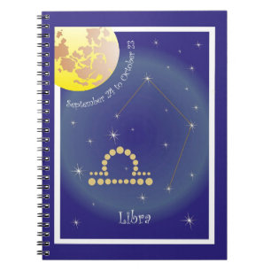 Libra September 24 bis Oktober 23 Notizheft Notizblock