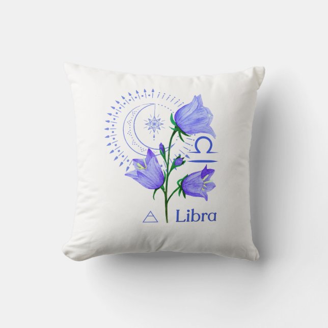 Libra Sign Zodiac Throw Kissen (Vorderseite)