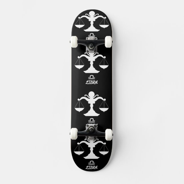 Libra-Silhouette Skateboard (Vorderseite)