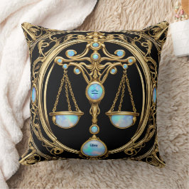Libra-Skalen, Opal- und Gold-Personalisierte Zodia Kissen
